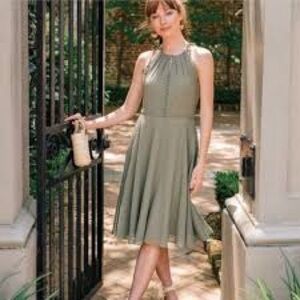 Gal Meets Glam Lenore Green Dress